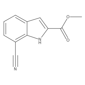Methyl 7-cyano-1H-indole-2-carboxylate结构式