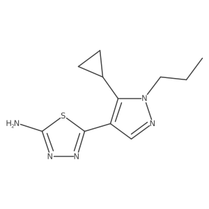 5-(5-cyclopropyl-1-propyl-1H-pyrazol-4-yl)-1,3,4-thiadiazol-2-amine Structure