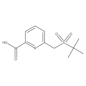 6-(Tert-butylsulfonylmethyl)pyridine-2-carboxylic acid结构式