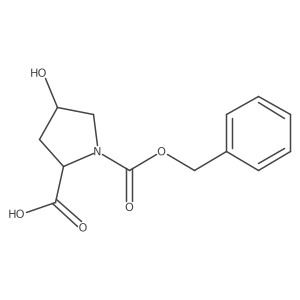 (2S)-1-((benzyloxy)carbonyl)-4-hydroxypyrrolidine-2-carboxylic acid Structure