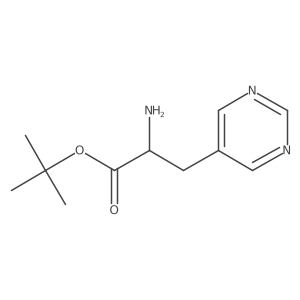 tert-butyl (2S)-2-amino-3-(pyrimidin-5-yl)propanoate结构式