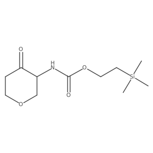 2-(Trimethylsilyl)ethyl (s)-tetrahydro-4-oxo-2h-pyran-3-ylcarbamate Structure
