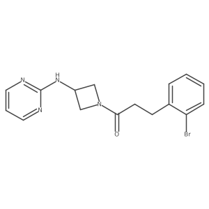 3-(2-Bromophenyl)-1-(3-(pyrimidin-2-ylamino)azetidin-1-yl)propan-1-one Structure