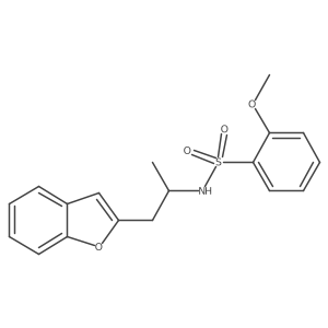 N-(1-(benzofuran-2-yl)propan-2-yl)-2-methoxybenzenesulfonamide结构式
