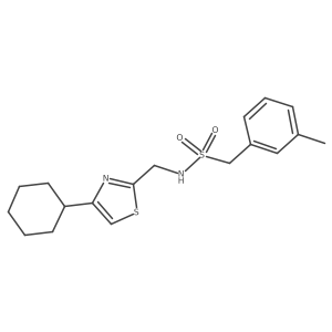 N-((4-cyclohexylthiazol-2-yl)methyl)-1-(m-tolyl)methanesulfonamide Structure