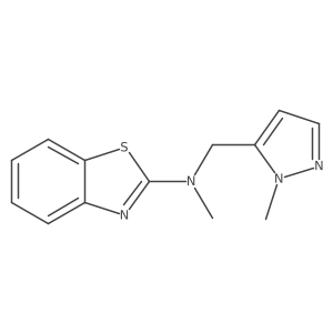 N-methyl-N-((1-methyl-1H-pyrazol-5-yl)methyl)benzo[d]thiazol-2-amine Structure