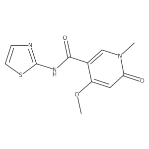 4-methoxy-1-methyl-6-oxo-N-(thiazol-2-yl)-1,6-dihydropyridine-3-carboxamide Structure