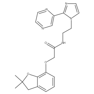 2-[(2,2-dimethyl-2,3-dihydro-1-benzofuran-7-yl)oxy]-N-{2-[2-(pyrazin-2-yl)-1H-imidazol-1-yl]ethyl}acetamide Structure
