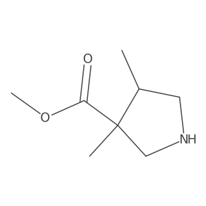 Rac-methyl (3r,4r)-3,4-dimethylpyrrolidine-3-carboxylate结构式