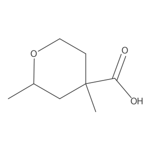 2,4-Dimethyloxane-4-carboxylic acid Structure