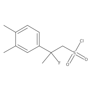 2-(3,4-Dimethylphenyl)-2-fluoropropane-1-sulfonyl chloride结构式