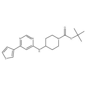 Tert-butyl 4-{[6-(thiophen-3-yl)pyrimidin-4-yl]amino}piperidine-1-carboxylate Structure