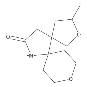 3-Methyl-2,9-dioxa-12-azadispiro[4.0.5^{6}.3^{5}]tetradecan-13-one Structure