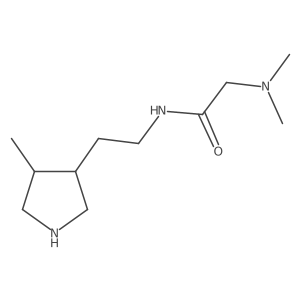 rac-2-(dimethylamino)-N-{2-[(3R,4R)-4-methylpyrrolidin-3-yl]ethyl}acetamide结构式