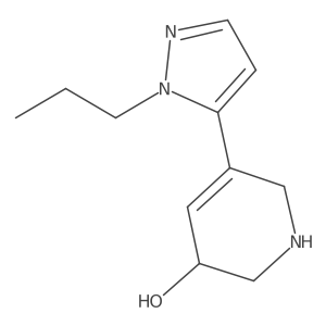 5-(1-propyl-1H-pyrazol-5-yl)-1,2,3,6-tetrahydropyridin-3-ol结构式