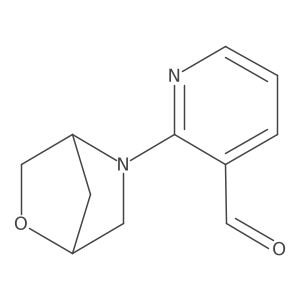 rac-2-[(1R,4R)-2-oxa-5-azabicyclo[2.2.1]heptan-5-yl]pyridine-3-carbaldehyde Structure