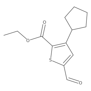 Ethyl 3-cyclopentyl-5-formylthiophene-2-carboxylate结构式
