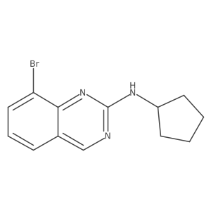 8-bromo-N-cyclopentylquinazolin-2-amine Structure