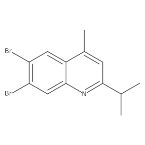 6,7-Dibromo-4-methyl-2-(propan-2-yl)quinoline Structure