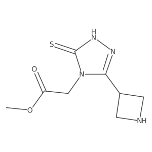 methyl 2-[3-(azetidin-3-yl)-5-sulfanyl-4H-1,2,4-triazol-4-yl]acetate Structure