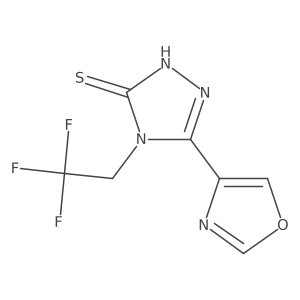 5-(1,3-oxazol-4-yl)-4-(2,2,2-trifluoroethyl)-4H-1,2,4-triazole-3-thiol Structure