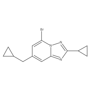 5-Bromo-2-cyclopropyl-7-(cyclopropylmethyl)-[1,2,4]triazolo[1,5-a]pyridine结构式