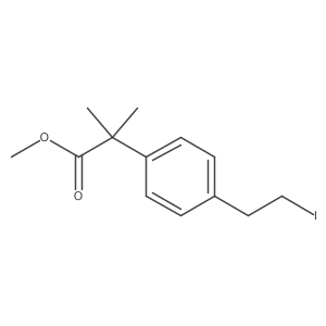 Methyl 2-(4-(2-iodoethyl)phenyl)-2-methylpropanoate结构式