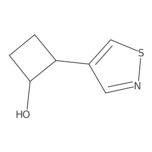 2-(1,2-Thiazol-4-yl)cyclobutan-1-ol结构式