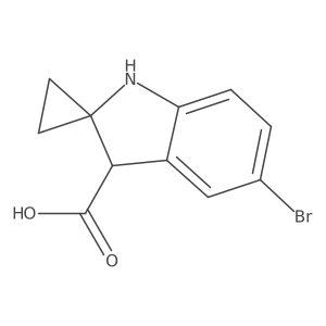 5'-bromospiro[cyclopropane-1,2'-indoline]-3'-carboxylic acid Structure