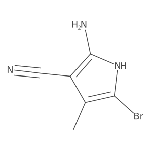 2-amino-5-bromo-4-methyl-1H-pyrrole-3-carbonitrile结构式