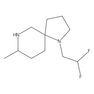1-(2,2-Difluoroethyl)-8-methyl-1,7-diazaspiro[4.5]decane结构式