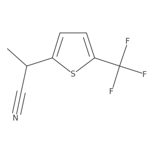 2-[5-(Trifluoromethyl)thiophen-2-yl]propanenitrile Structure