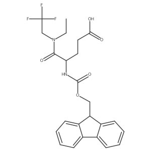 4-[ethyl(2,2,2-trifluoroethyl)carbamoyl]-4-({[(9H-fluoren-9-yl)methoxy]carbonyl}amino)butanoic acid结构式