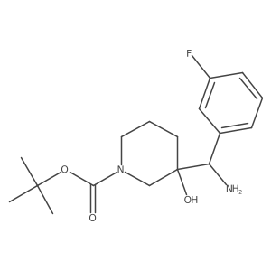 Tert-butyl 3-[amino(3-fluorophenyl)methyl]-3-hydroxypiperidine-1-carboxylate Structure