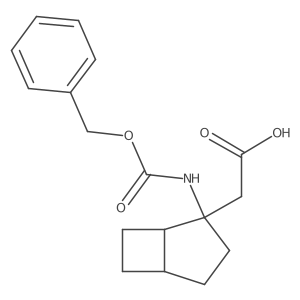 2-(2-{[(Benzyloxy)carbonyl]amino}bicyclo[3.2.0]heptan-2-yl)acetic acid Structure