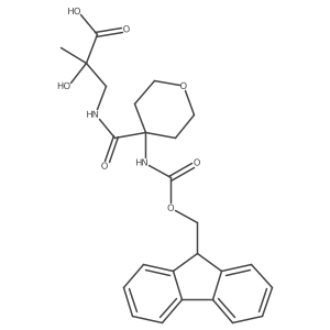 3-{[4-({[(9H-fluoren-9-yl)methoxy]carbonyl}amino)oxan-4-yl]formamido}-2-hydroxy-2-methylpropanoic acid结构式