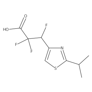 2,2,3-Trifluoro-3-[2-(propan-2-yl)-1,3-thiazol-4-yl]propanoic acid Structure