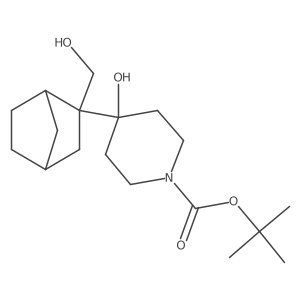 Tert-butyl 4-hydroxy-4-[2-(hydroxymethyl)bicyclo[2.2.1]heptan-2-yl]piperidine-1-carboxylate结构式