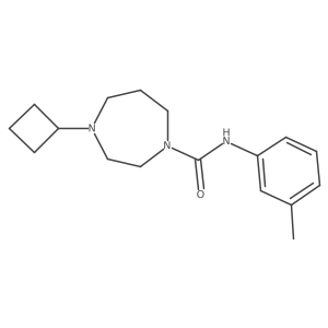 4-cyclobutyl-N-(m-tolyl)-1,4-diazepane-1-carboxamide Structure