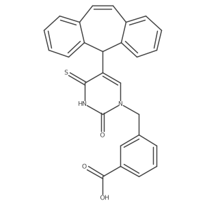 3-[[5-(5H-Dibenzo[a,d]cyclohepten-5-yl)-3,4-dihydro-2-oxo-4-thioxo-1(2H)-pyrimidinyl]methyl]benzoic acid Structure