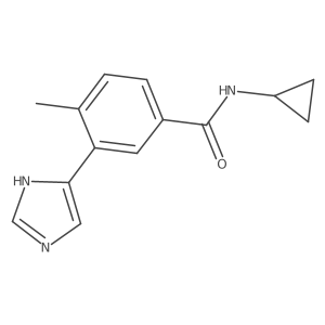N-Cyclopropyl-3-(1H-imidazol-5-yl)-4-methylbenzamide Structure