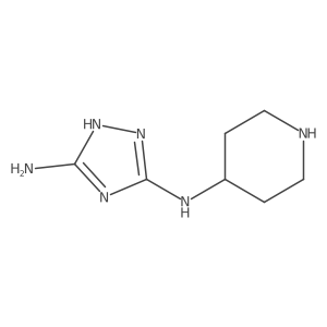 N5-(piperidin-4-yl)-1H-1,2,4-triazole-3,5-diamine结构式