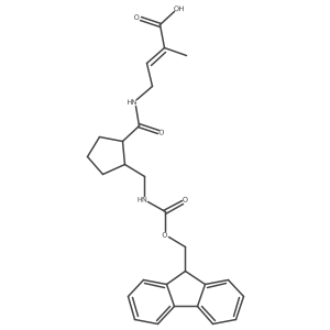 rac-4-{[(1R,2S)-2-[({[(9H-fluoren-9-yl)methoxy]carbonyl}amino)methyl]cyclopentyl]formamido}-2-methylbut-2-enoic acid Structure