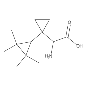 2-Amino-2-[1-(2,2,3,3-tetramethylcyclopropyl)cyclopropyl]acetic acid结构式