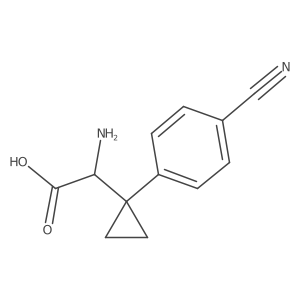 2-Amino-2-[1-(4-cyanophenyl)cyclopropyl]acetic acid Structure