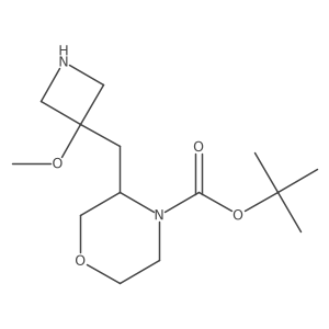 Tert-butyl 3-[(3-methoxyazetidin-3-yl)methyl]morpholine-4-carboxylate Structure