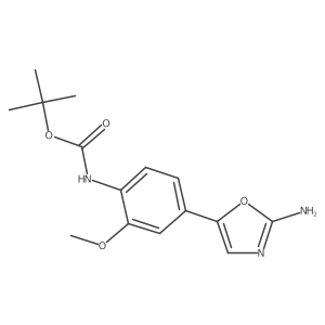 tert-butyl N-[4-(2-amino-1,3-oxazol-5-yl)-2-methoxyphenyl]carbamate结构式