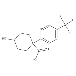 4-Hydroxy-1-[5-(trifluoromethyl)pyridin-2-yl]cyclohexane-1-carboxylic acid Structure