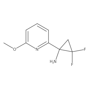 2,2-Difluoro-1-(6-methoxypyridin-2-yl)cyclopropan-1-amine Structure