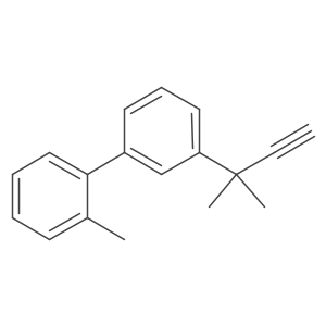 1-Methyl-2-[3-(2-methylbut-3-yn-2-yl)phenyl]benzene结构式